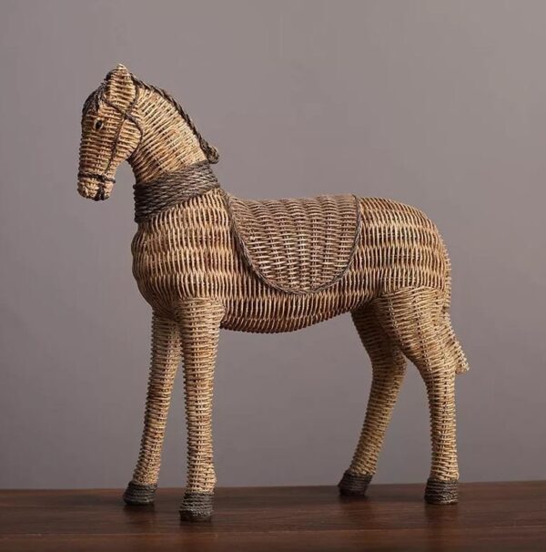 Cavalo de Palha Rattan